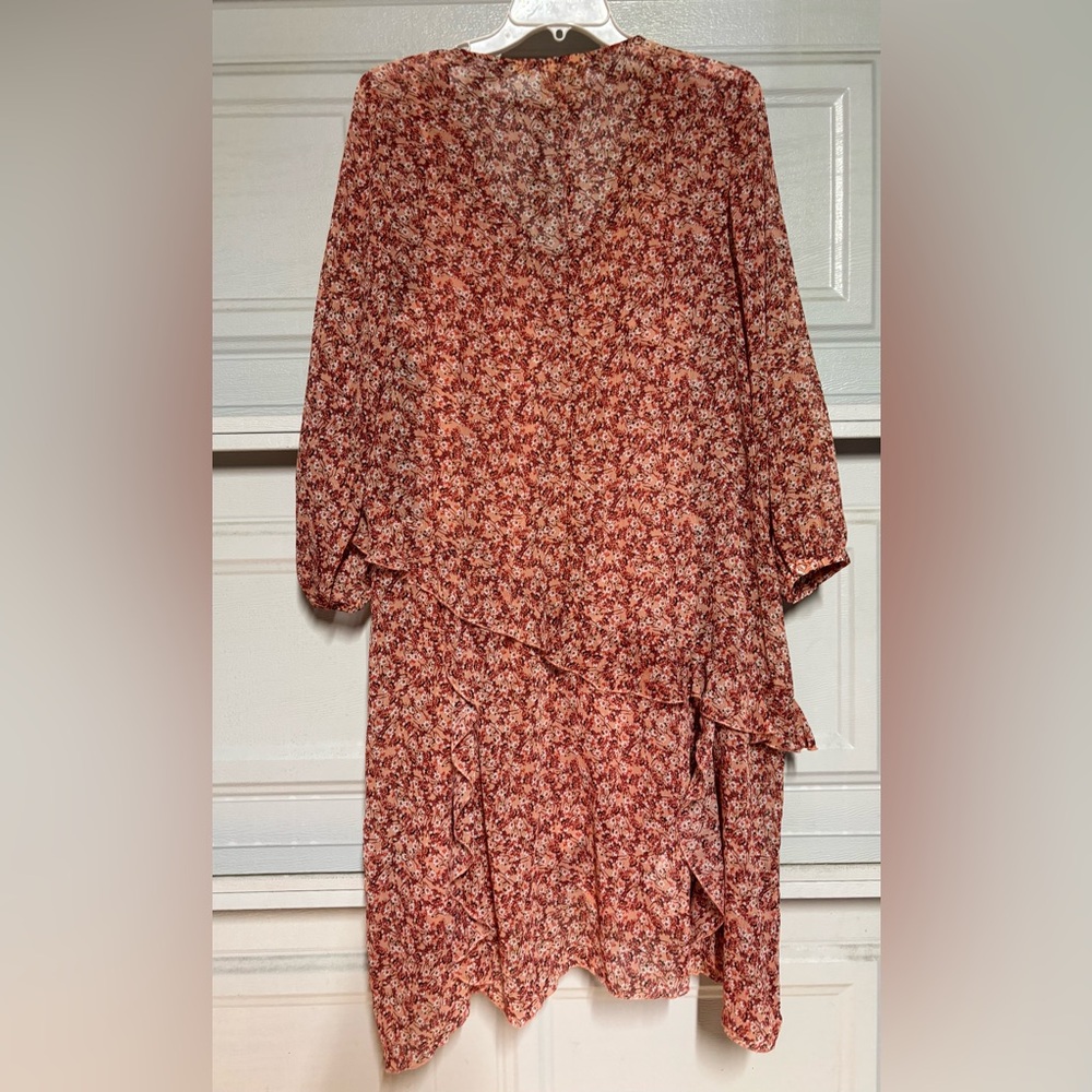 Antropologie Floral Red Dress